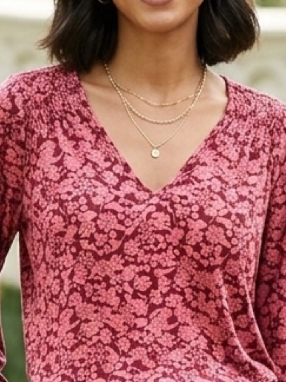 Lands' End  Floral Top
